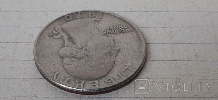 25 центов США , quarter dollar USA 1970., фото №11