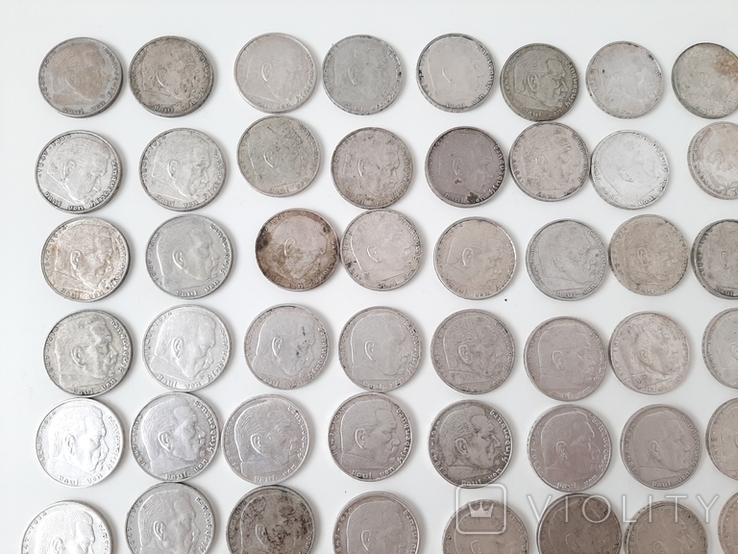 Монеты серебро 2 марки 1937 , 1938, 1939, фото №4
