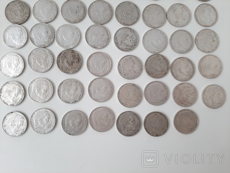 Монеты серебро 2 марки 1937 , 1938, 1939, фото №6