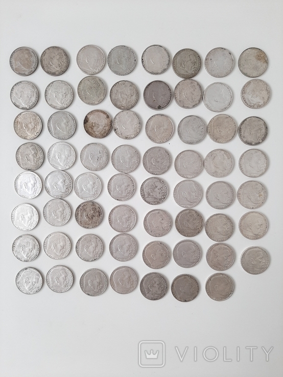 Монеты серебро 2 марки 1937 , 1938, 1939, фото №7