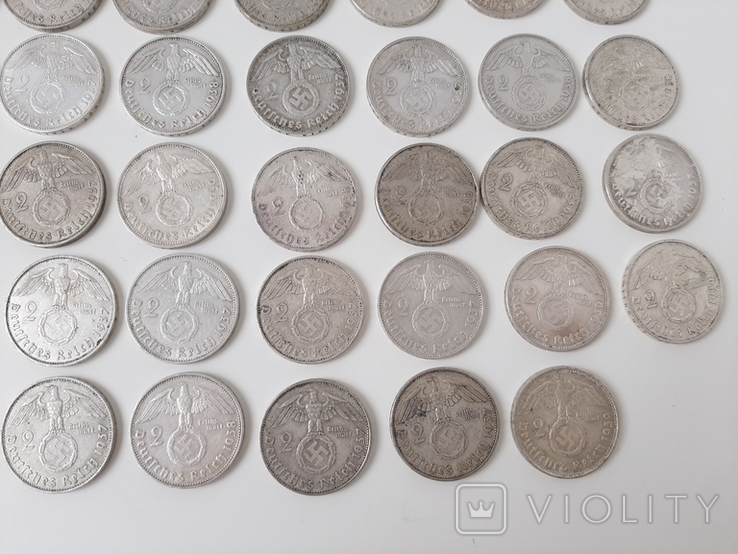 Монеты серебро 2 марки 1937 , 1938, 1939, фото №8
