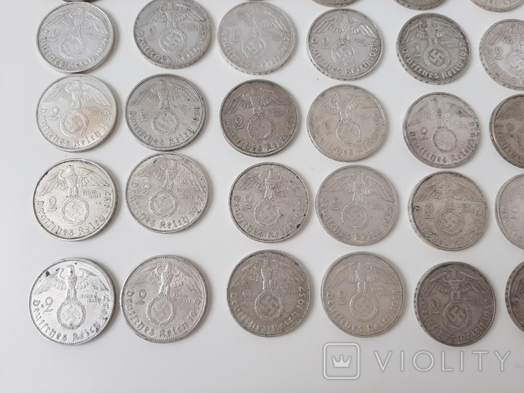 Монеты серебро 2 марки 1937 , 1938, 1939, numer zdjęcia 9