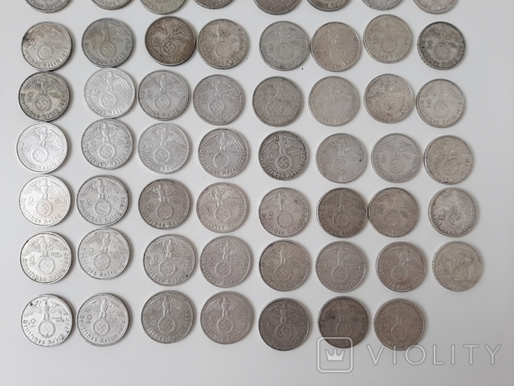 Монеты серебро 2 марки 1937 , 1938, 1939, фото №10
