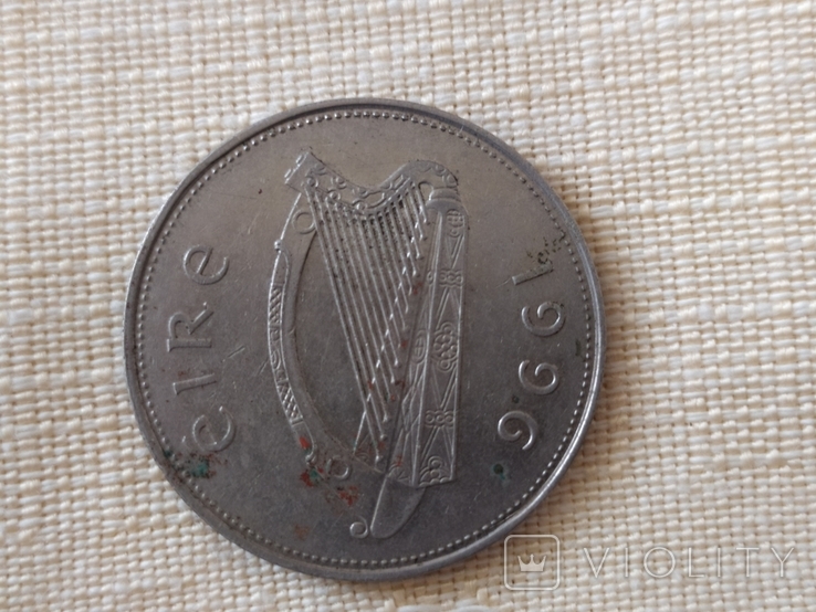 Ирландия 1 фунт 1996, фото №5