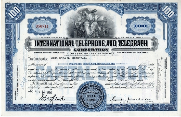 США. 1956 год. International Telephone adn Telegraph.(3)