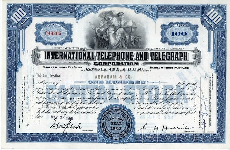 США. 1956 год. International Telephone adn Telegraph.(3)