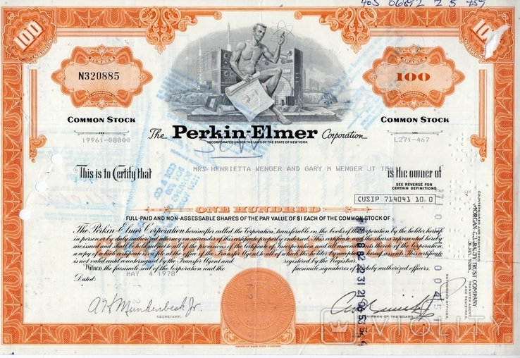 США. 1978 год. The Perkin-Elmer Corporation.(3), фото №2