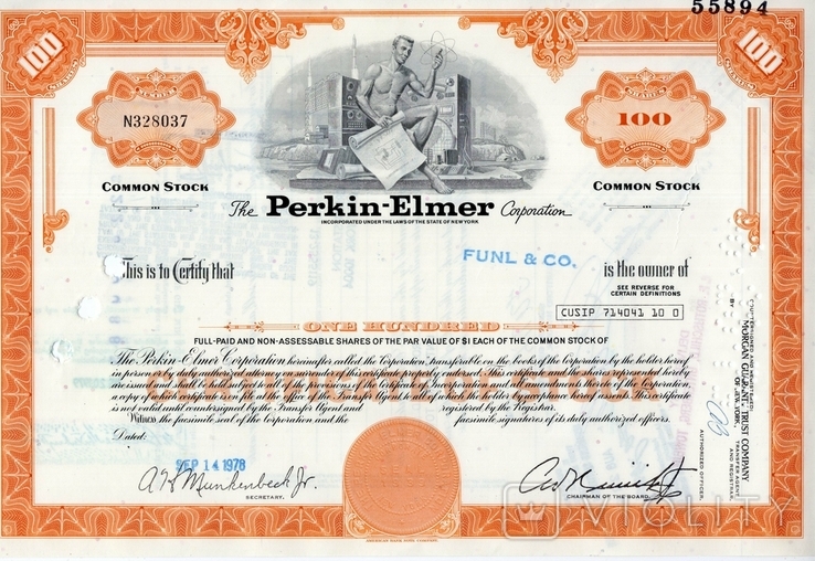 США. 1978 год. The Perkin-Elmer Corporation.(3), фото №2