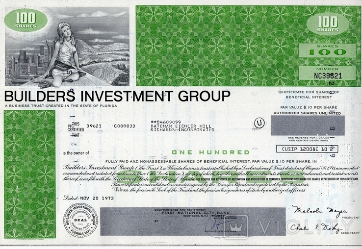 США. 1973 год. Builders Investment Group.(3)