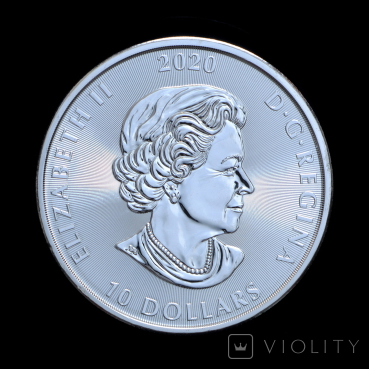 10 Долларов 2020 Кракен (Серебро 0.999, 62.2г) 2oz, Канада 2 Унции, фото №3