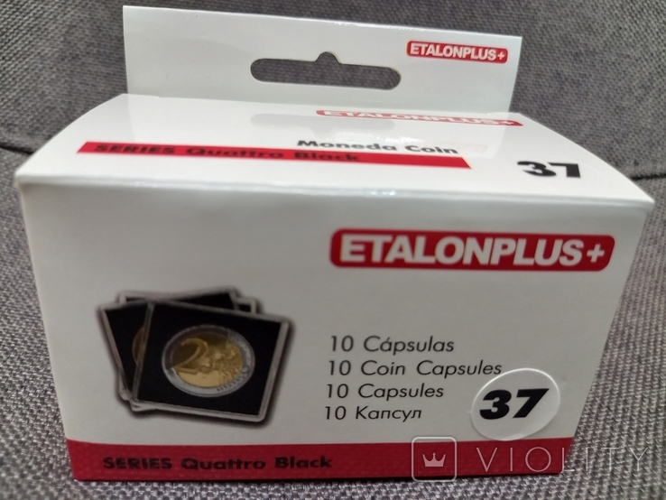 Капсула для монет квадратная ETALONPLUS+ (37 мм)