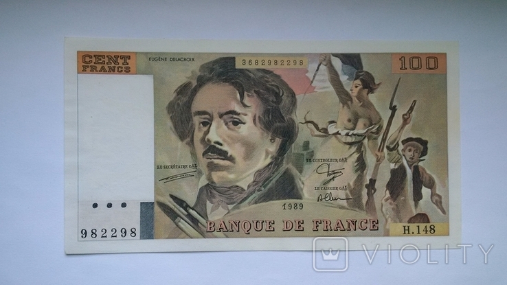 100 франков 1989