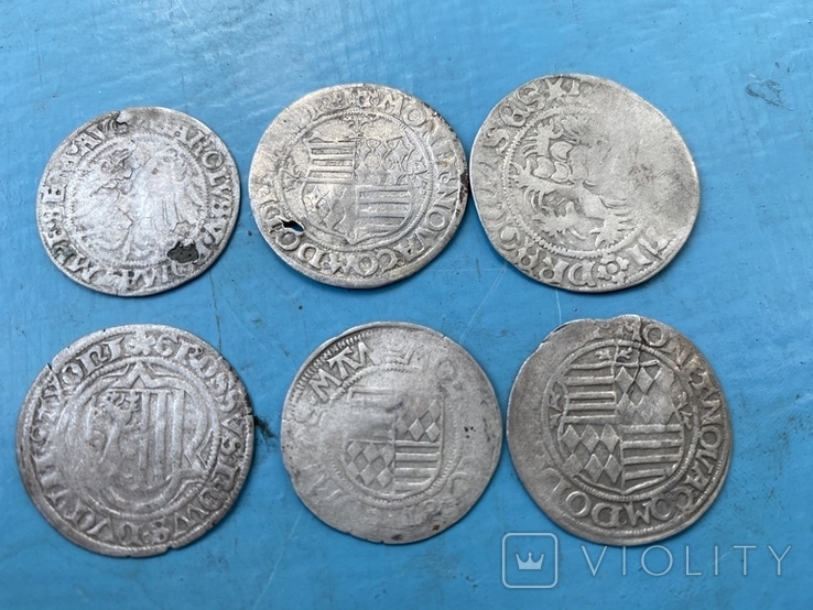 6 грошів Європи 15-16 століття