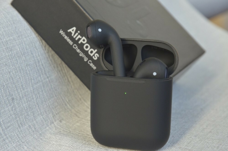 Черные AirPods with Wireless Charging case MRXJ2 lux copy, numer zdjęcia 2