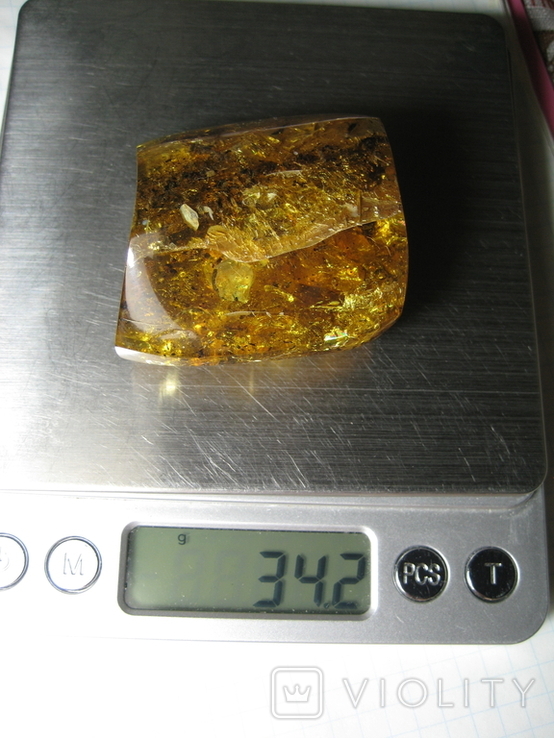 Amber natural inclusion 34.2 grams. Insect inside., photo number 11