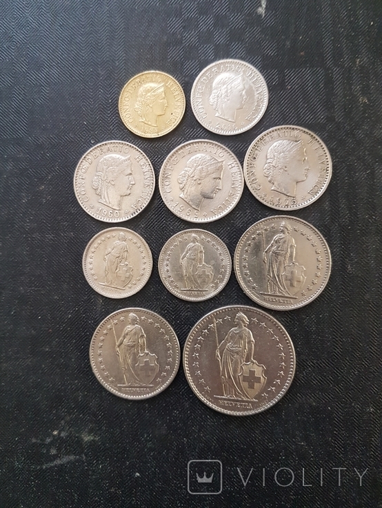 Лот монет Швейцарии,10 штук., фото №8