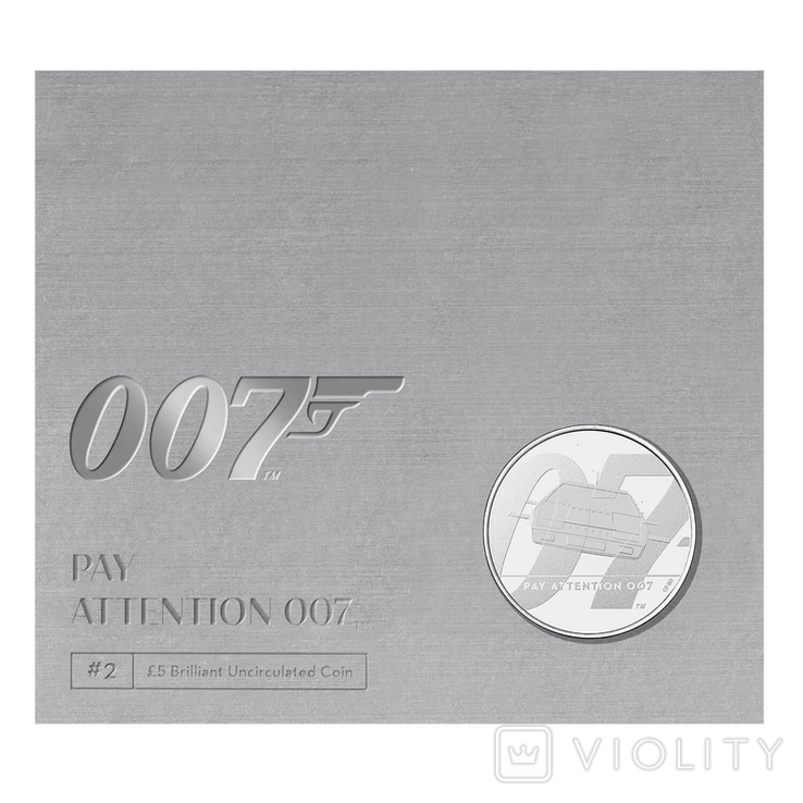 5 Фунтов 2020 Джеймс Бонд, Агент 007 - Pay Attention 007, Великобритания в Буклете