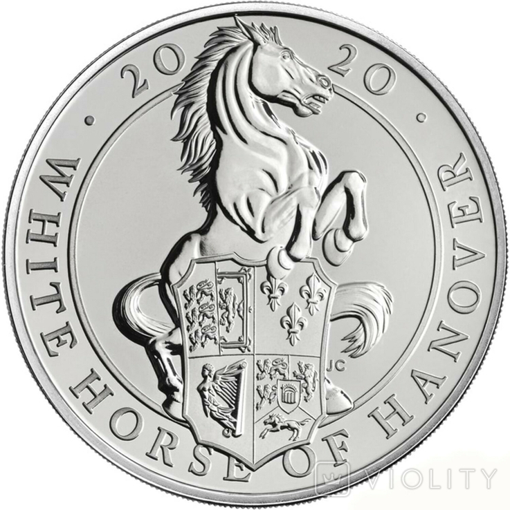 5 Фунтов 2020 Звери Королевы - Белая лошадь Ганновера, Великобритания в Буклете, фото №3