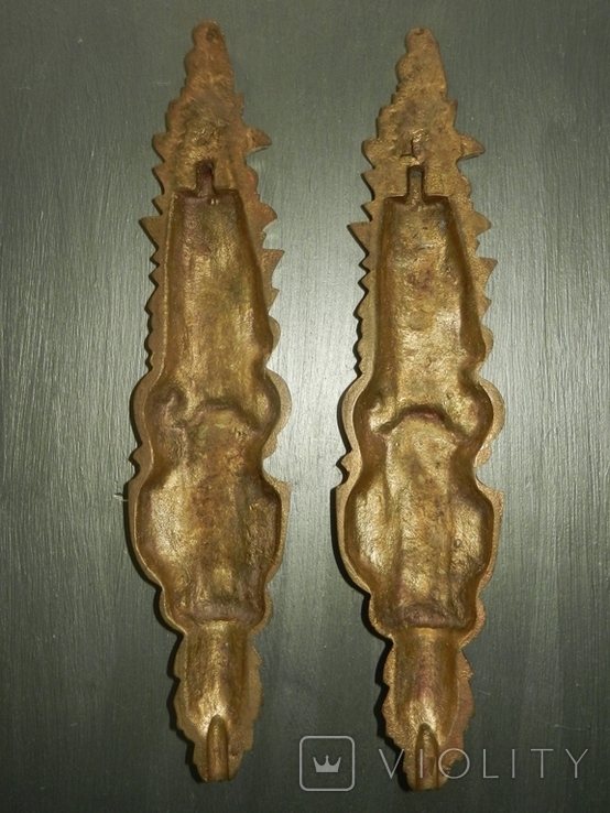 Большие декоры бронза (комплект из 2 штук), фото №3