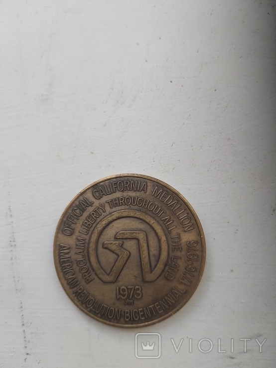 Американська настольна медаль 1973 року Каліфорнія