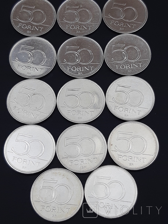 Набор юбилейных монет Венгрии. 50 форинтов. 14 шт., фото №7