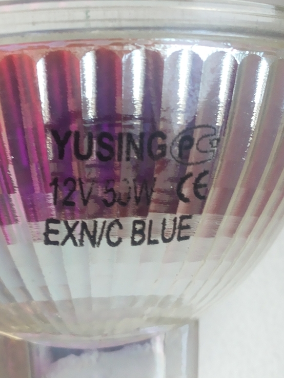Лампа 12v 50w с отражателем синяя Yousing 1 шт, фото №5