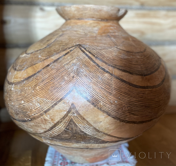 Трипільський глечик глиняний (Амфора, зерновик), фото №2