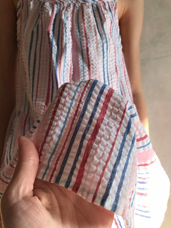  Легкое базовое платье хлопок в полоску Primark на 7-8 лет, фото №7