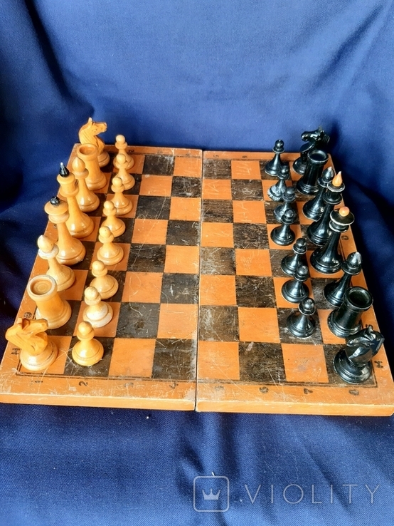 Шахматы дерево СССР доска 36х36см, фото №2