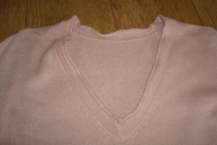 S.Oliver Кашемировый теплый удлиненный пуловер женский нежно розовый М, фото №6