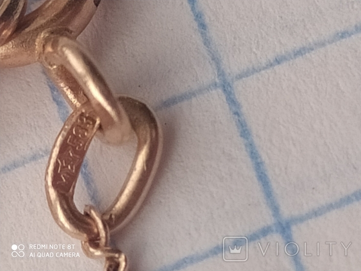 Кулон янтарь, цепочка золото 583, СССР 6,5 грам, фото №12