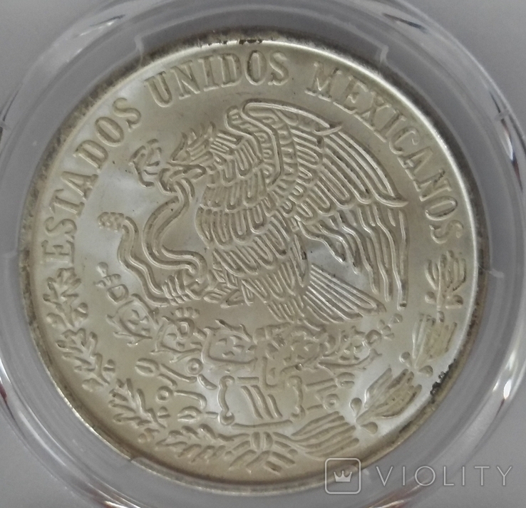 100 песо 1978 года. Мексика. Серебро, в слабе PCGS MS-66, photo number 5