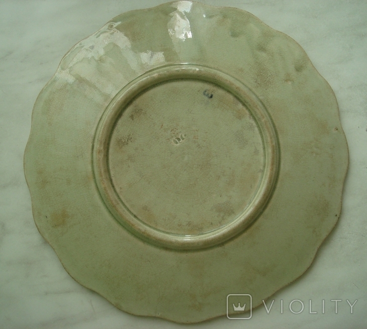 Декоративная тарелка диаметр 24,5см. Каменный Брод 1930гг., фото №6