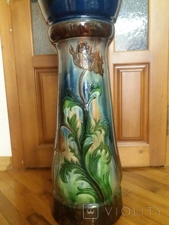 Велика ваза, горшок для квітів з підставкою, модерн, фото №4