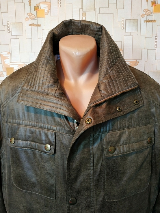 Куртка утепленная демисезонная MIAN ткань под кожу p-p XXL (состояние нового), фото №5