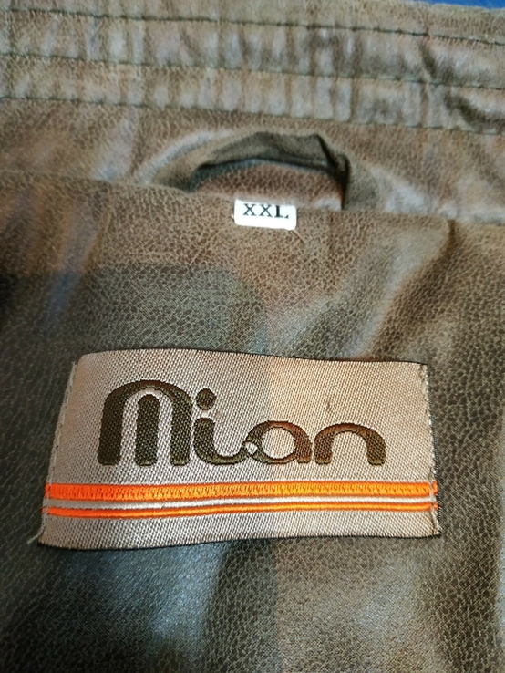 Куртка утепленная демисезонная MIAN ткань под кожу p-p XXL (состояние нового), фото №10
