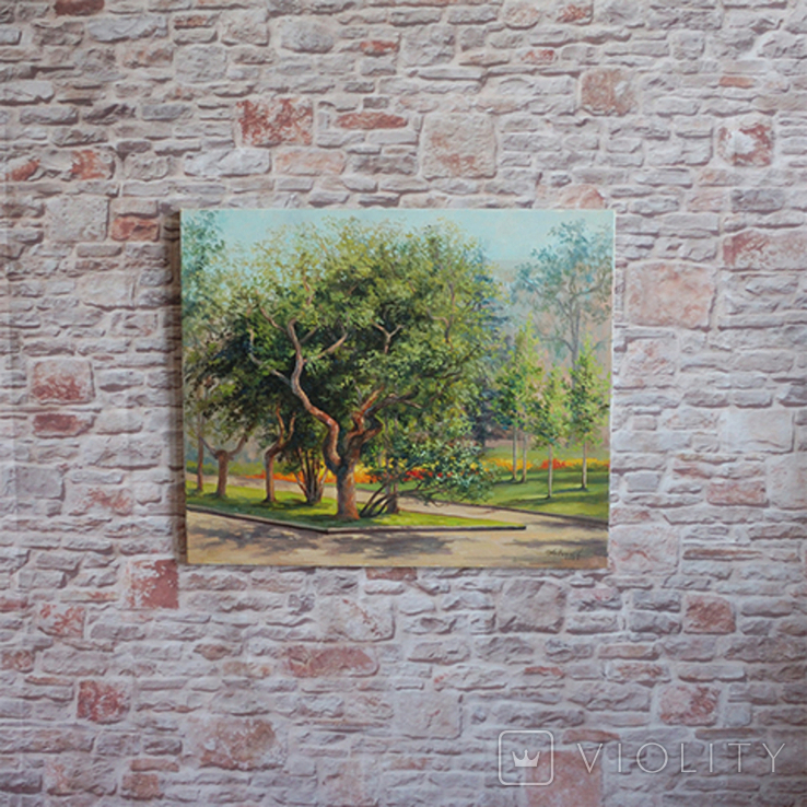 Painting "Old Plane Tree", 60x50, landscape, park, Kharkiv, impressionism., photo number 3