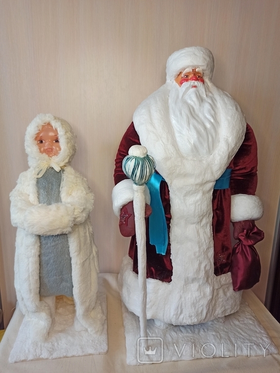 Дед Мороз и Снегурочка большие 70 и 50 см., фото №2