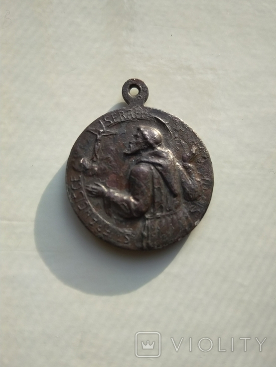 Католический медальон(образок) со святыми., фото №3
