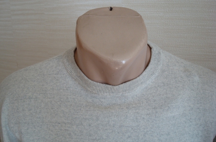 Kingfield полушерстяной стильный мужской свитер бежевый меланж xl, фото №4