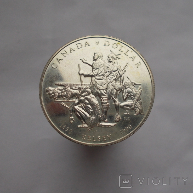 Канада. 1 доллар 1990 г. 300 лет путешествию Генри Келси., photo number 5