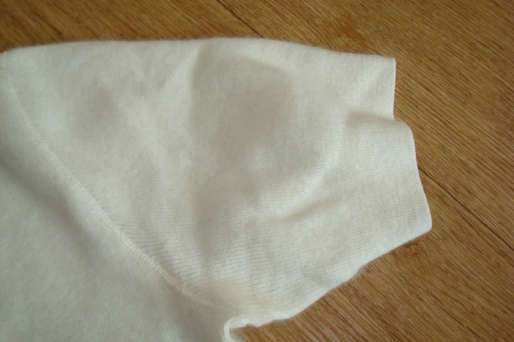 Angora Супер теплая термо футболка женская молочная на наш 50, фото №7