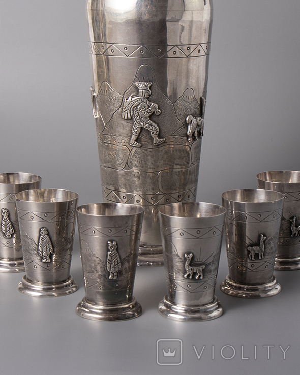 Роскошный серебрянный набор "Мечта бармена". Серебро Sterling 925, фото №3