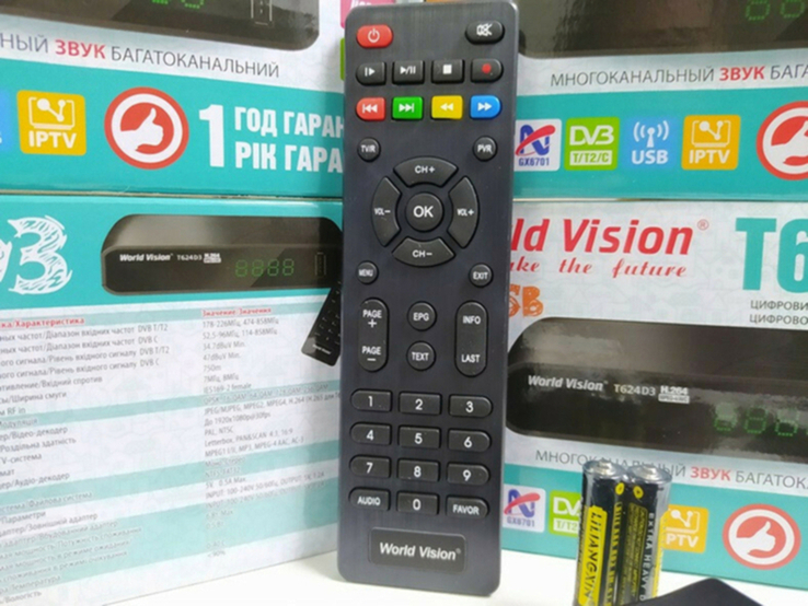 Ефірний Т2 тюнер World Vision T624D3 DVB-T2 Гарантія 12 місяців, фото №5