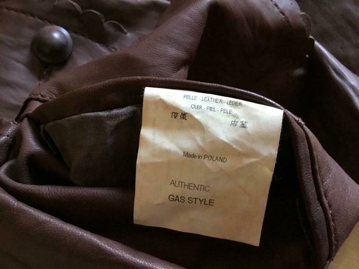 Оригинальная куртка GAS, натуральная кожа, Польша, фото №9