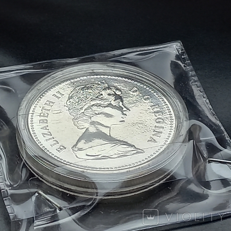 1 доллар, Канада, 1976 год, 100 лет парламентской библиотеке, серебро, photo number 3