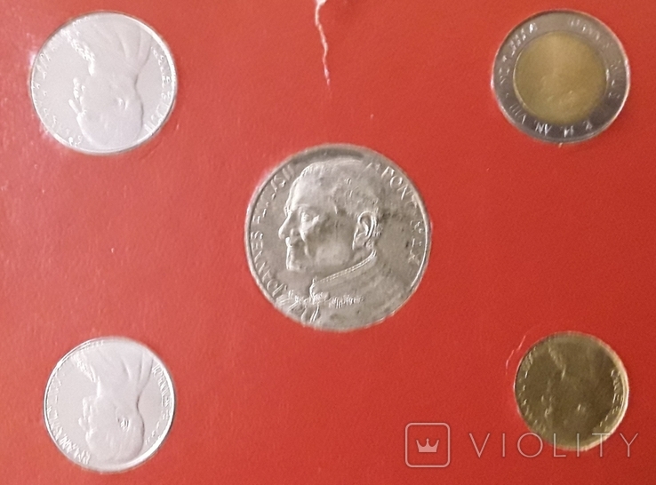 Монеты Ватикана. 5 штук., numer zdjęcia 2