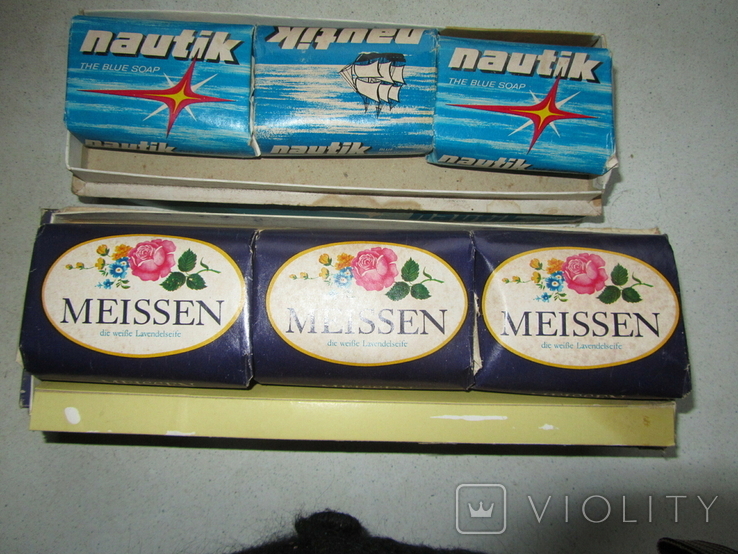 Две коробки с пустыми для мыла этикетками из СССР, фото №2