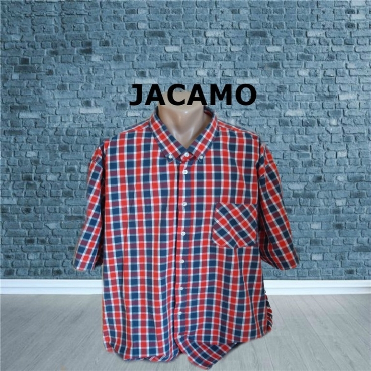 Jacamo ПОГ 83 Летняя красивая мужская рубашка батал в клетку 4 XL, фото №2