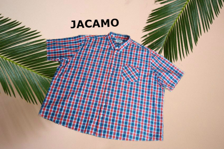 Jacamo ПОГ 83 Летняя красивая мужская рубашка батал в клетку 4 XL, фото №3